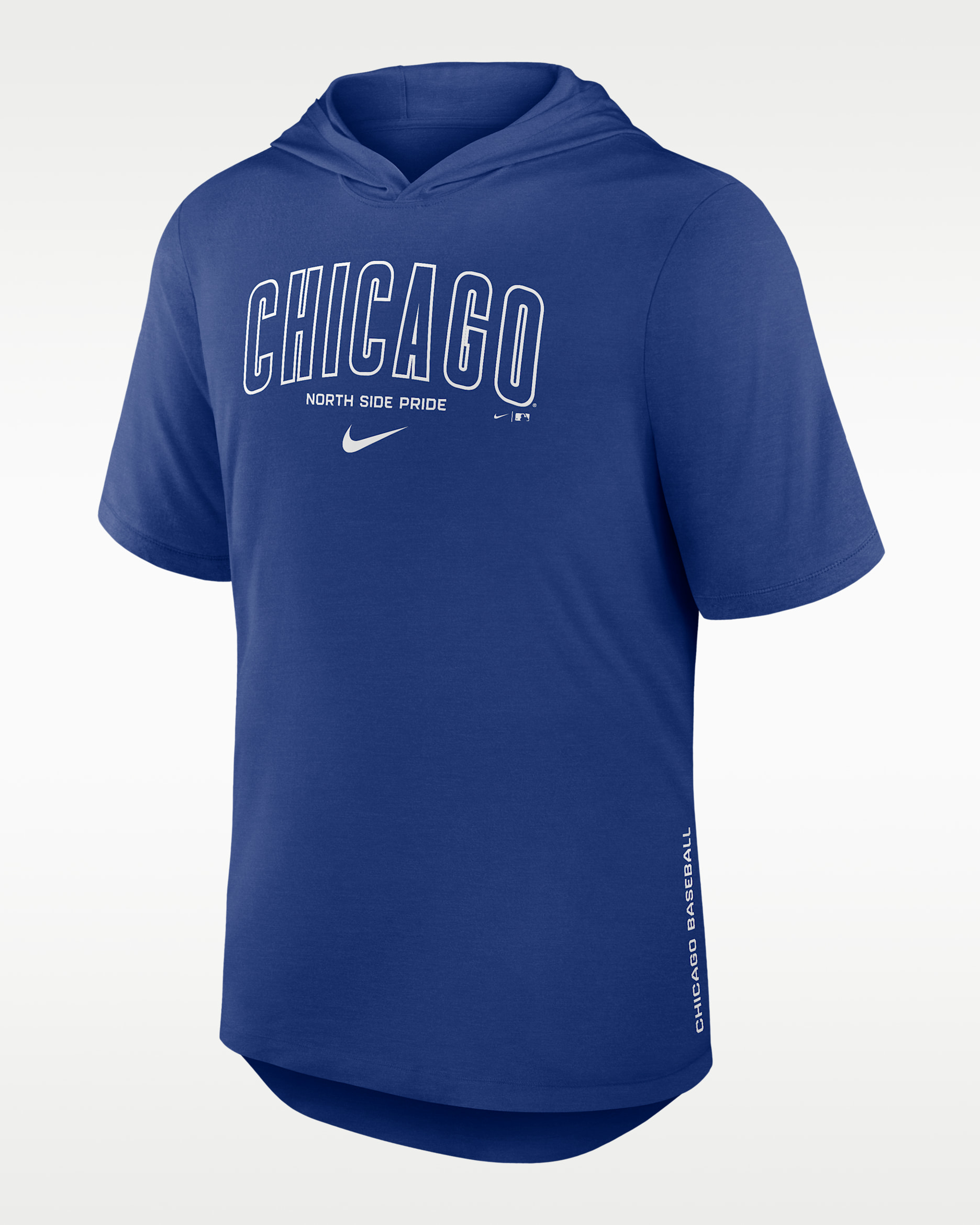 Chicago Cubs Arched Wordmark Men's Nike Dri-FIT MLB Hooded T-Shirt